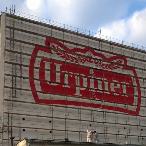 Největší malované pivní logo na Slovensku - Pivovar Urpiner Banská Bystrica