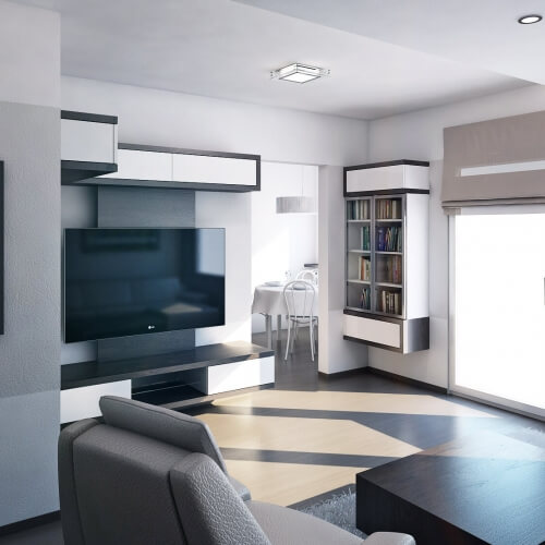 Návrh rekonstrucke interiéru bytu v panelovém domě - Brno